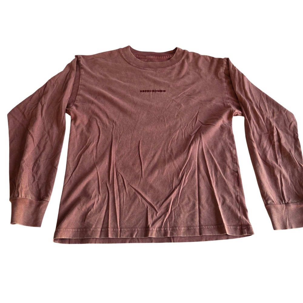 Abercrombie Kids Long Sleeve Baby Tee Relaxed Fit Mauve Pink Size 11/12